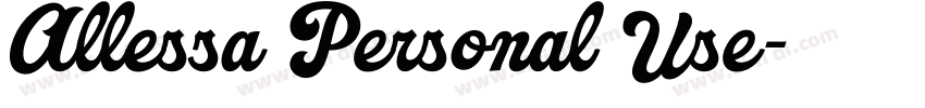 Allessa Personal Use字体转换